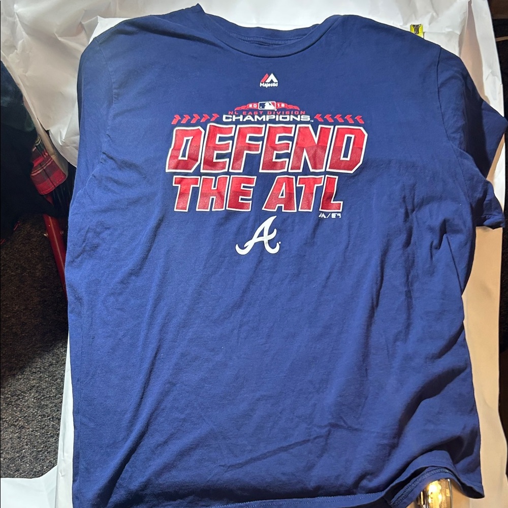 Atlanta Braves 2018 NL East Champions “Defend The ATL” Navy Majestic Tee